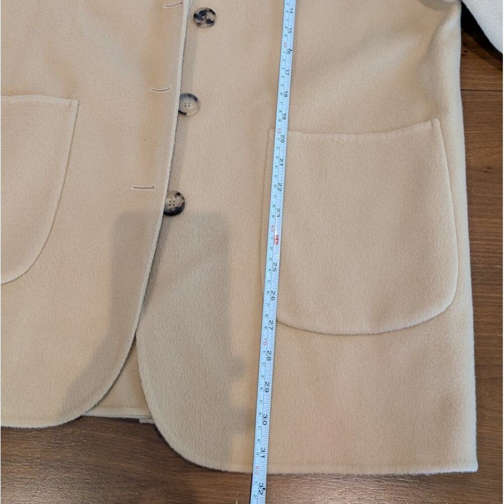 Lounge Beige Wool Single-Breasted Button Long Sle… - image 5